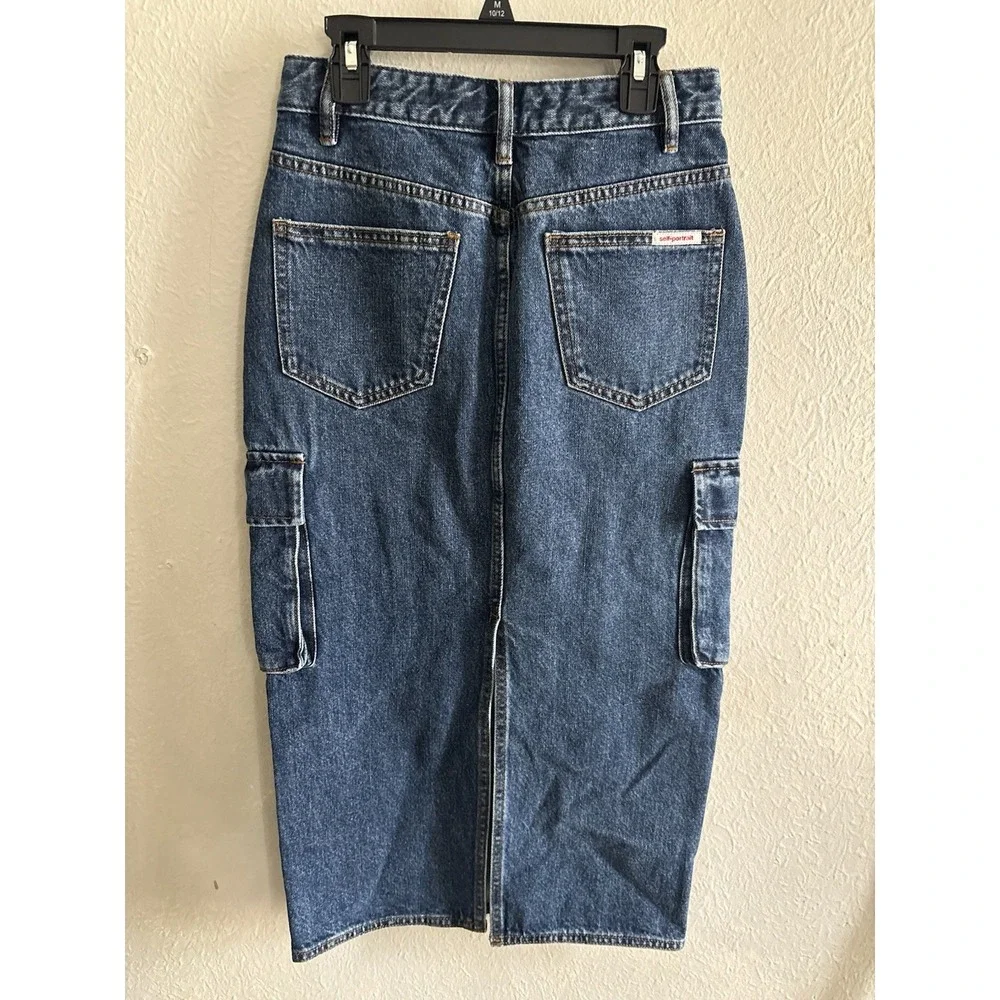 Self Portrait Denim Skirt‎